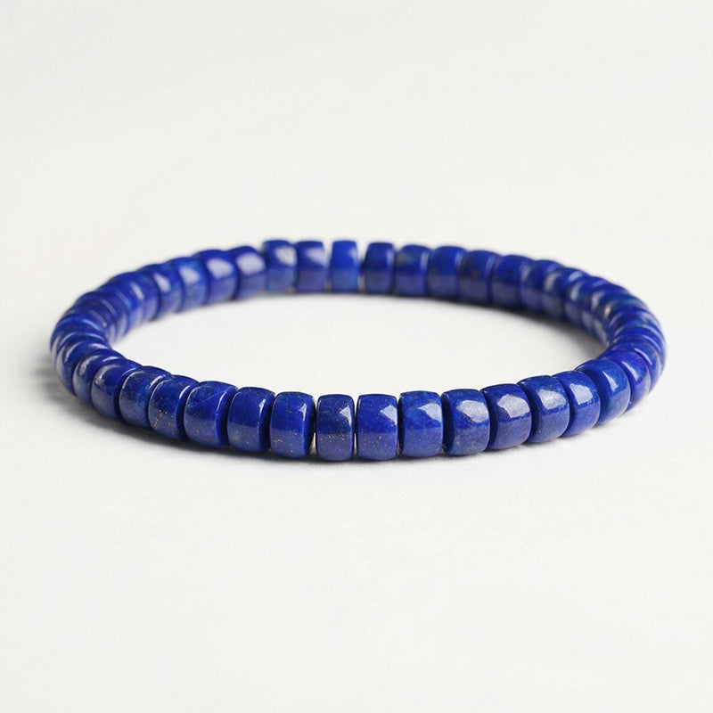 Lapis Lazuli Straight-Cut Bracelet - Passion & Vitality | Root Chakra