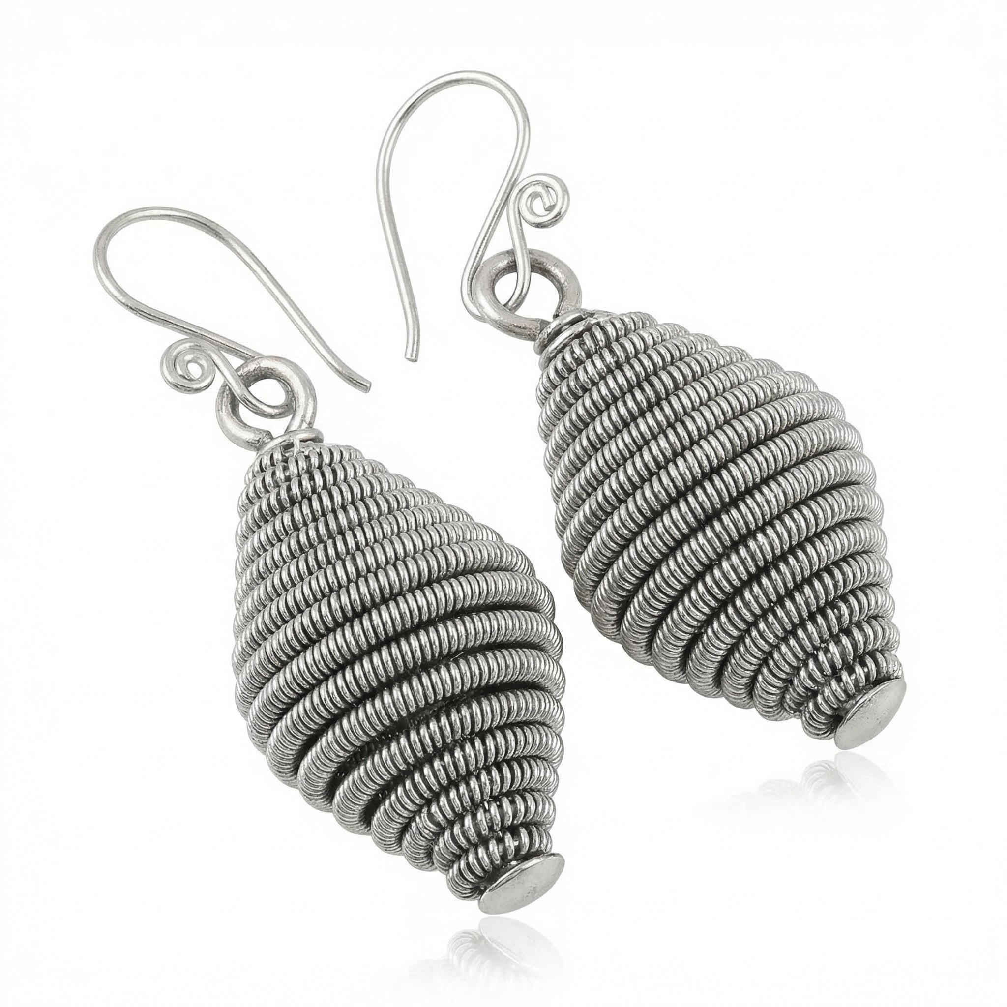 Miao Silver Earrings -  Ethnic Heritage