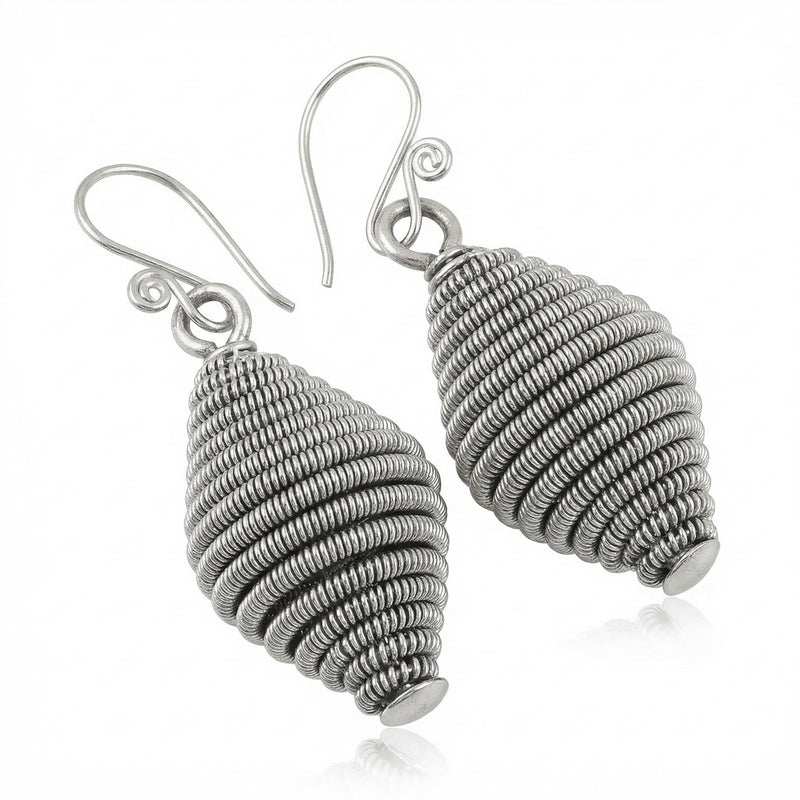 Miao Silver Earrings -  Ethnic Heritage