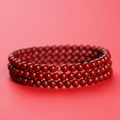 Multi-Wrap Cinnabar Golden Bead Bracelet