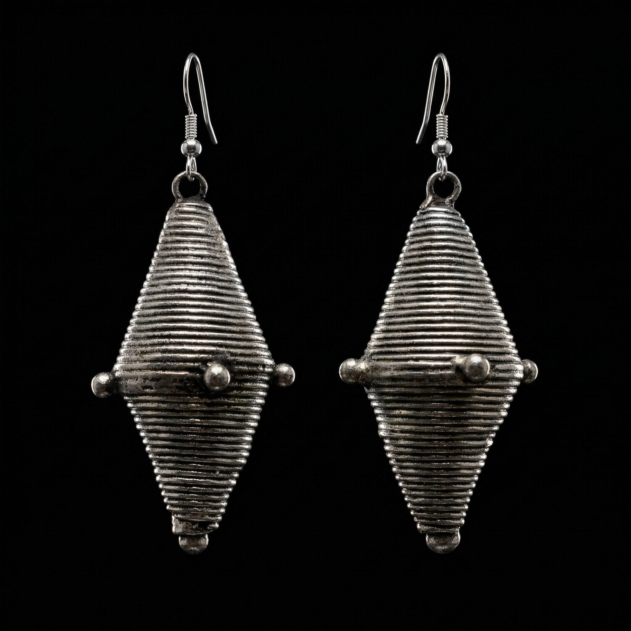 Miao Silver Earring Components - DIY Ethnic Jewelry Parts