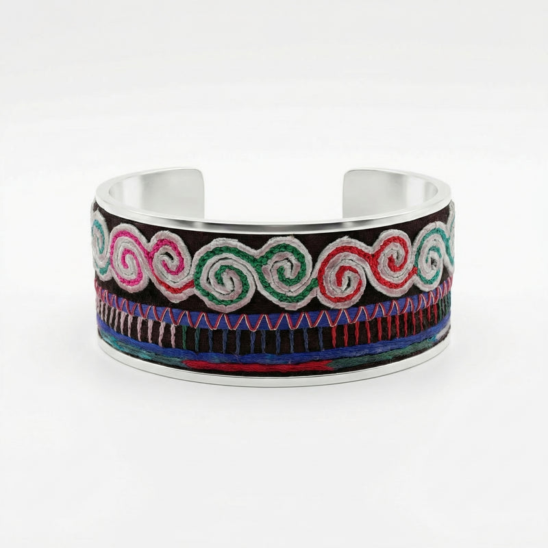 Vintage Embroidery Miao Silver Bracelet | Heritage