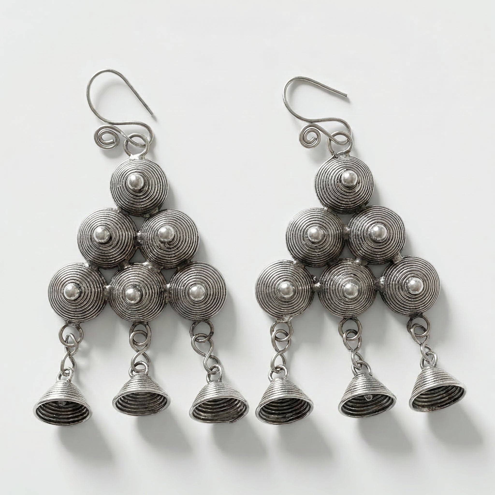 Miao Silver Earrings  | Ethnic Heritage