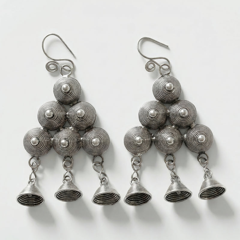 Miao Silver Earrings  | Ethnic Heritage