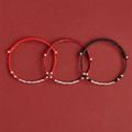 Silver Bamboo Knot Red String