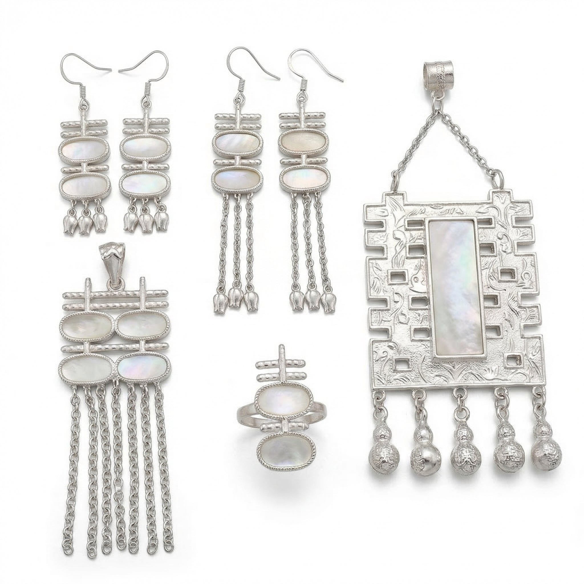 Miao Silver Earrings | Ethnic Heritage