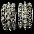 Miao Silver Wide Studded Bracelet - Ethnic Nail Design