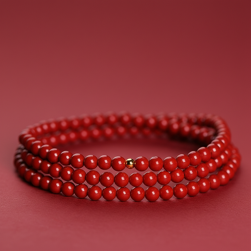 6mm Purple Gold Cinnabar Hand-Woven String