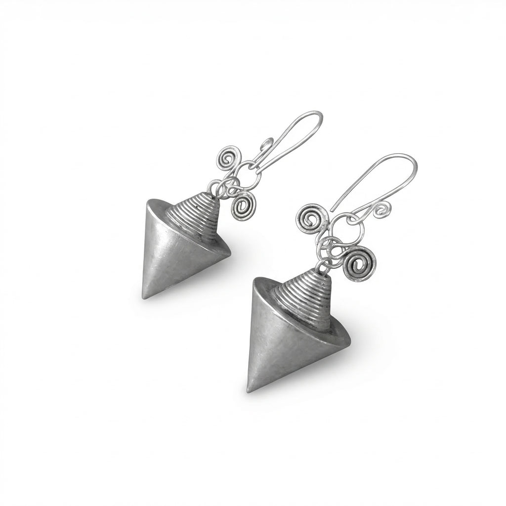 Miao Silver Earrings  | Ethnic Heritage