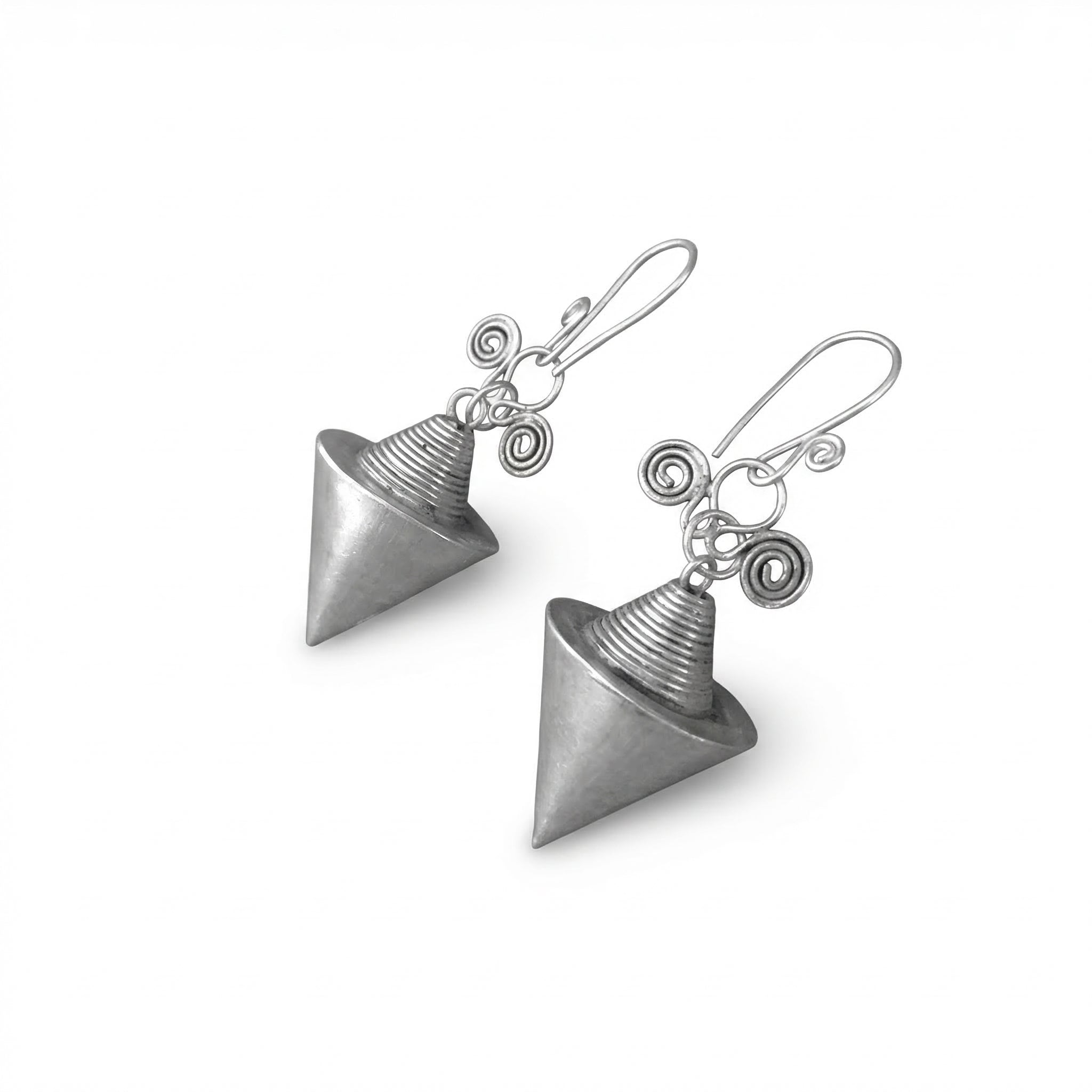 Miao Silver Earrings  | Ethnic Heritage
