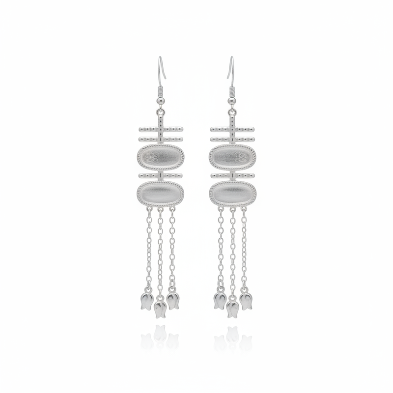 Miao Silver Earrings | Ethnic Heritage