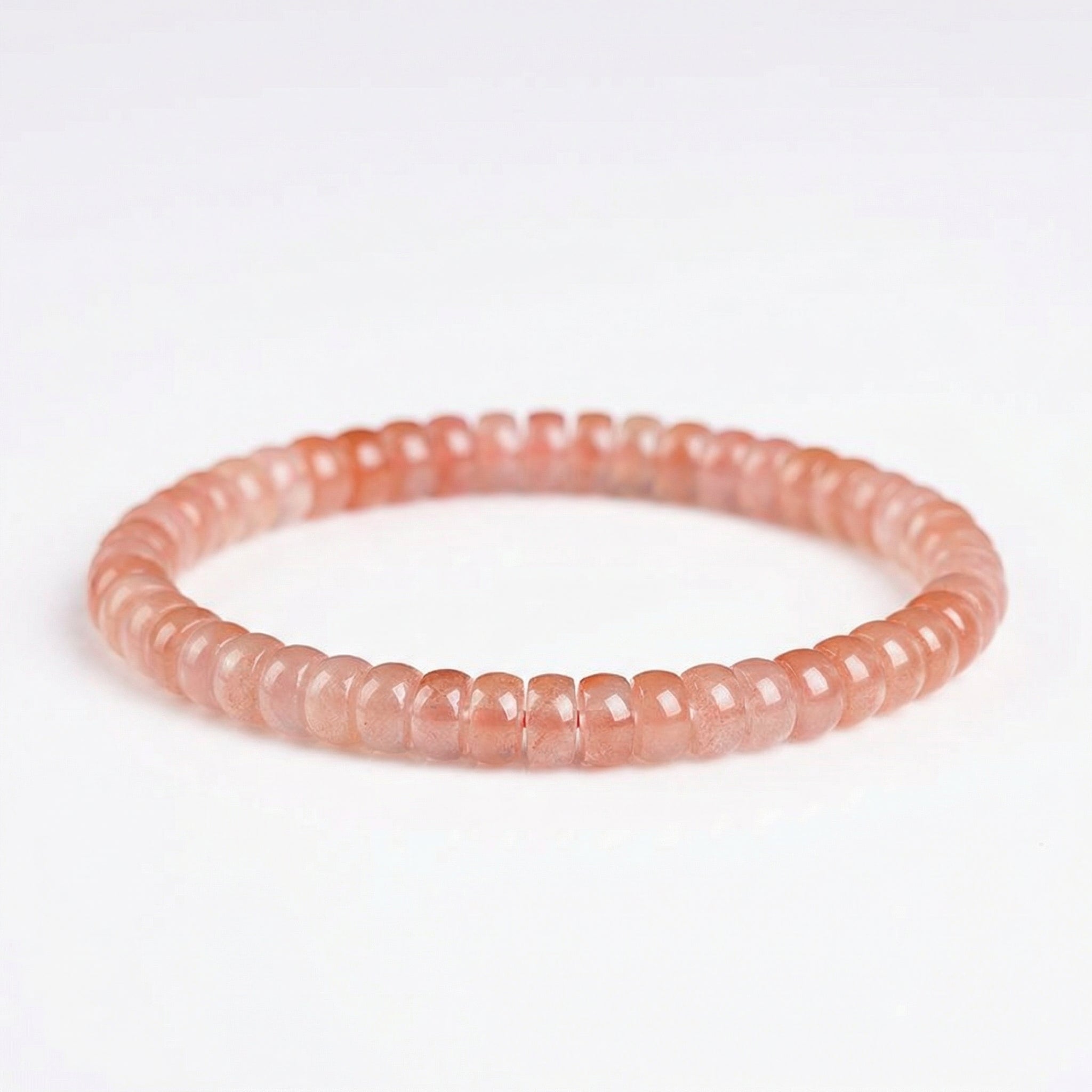 Water Red Quartz Straight-Cut Bracelet - Self Love & Tenderness | Heart Chakra