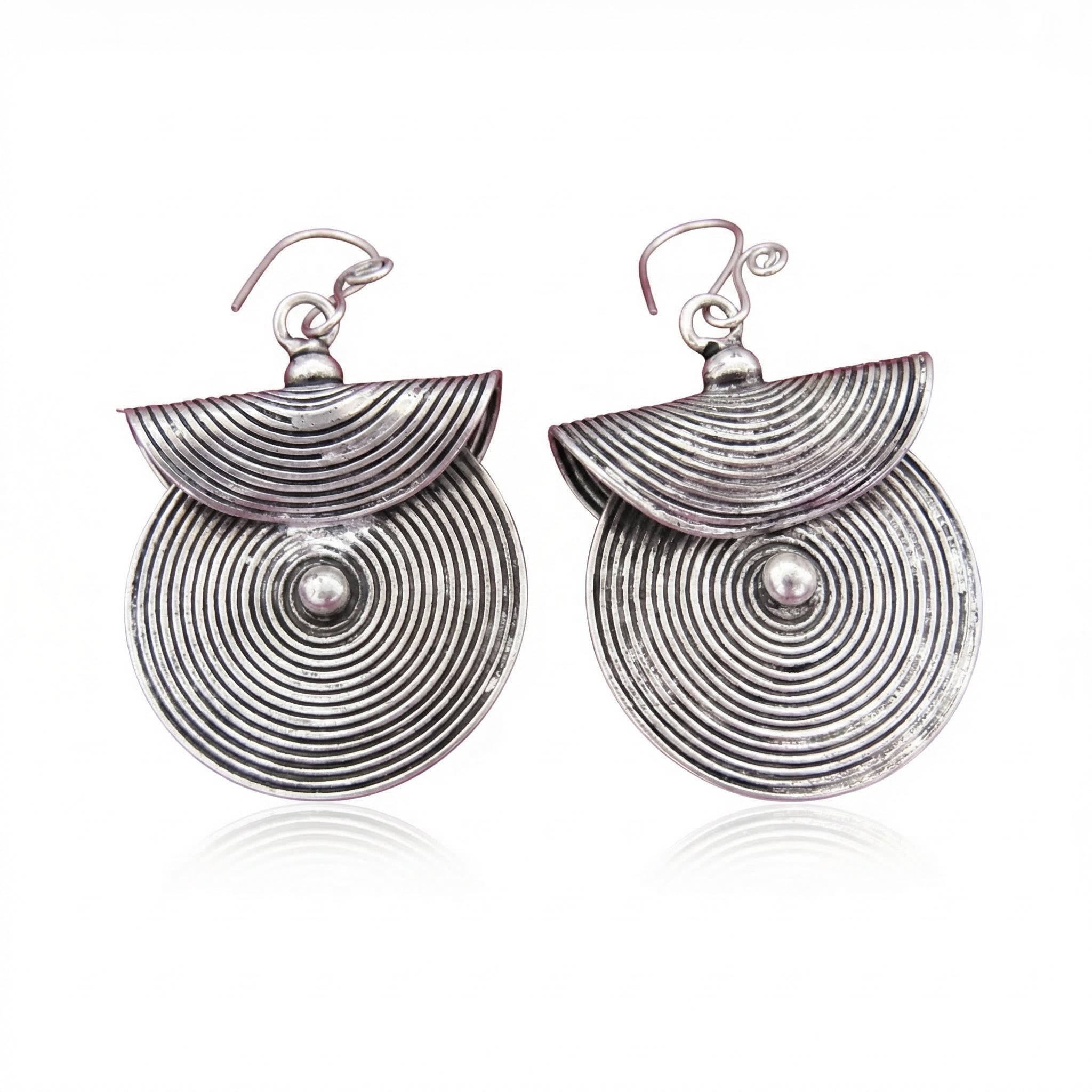 Miao Silver Earrings | Ethnic Heritage
