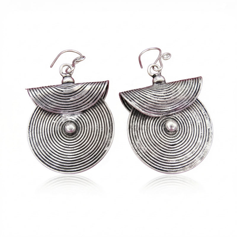 Miao Silver Earrings | Ethnic Heritage