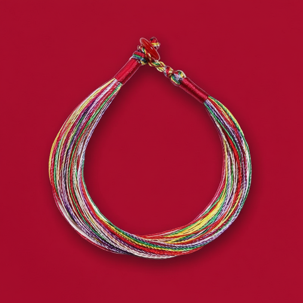 Premium Hetian Jade Peace Knot Red String
