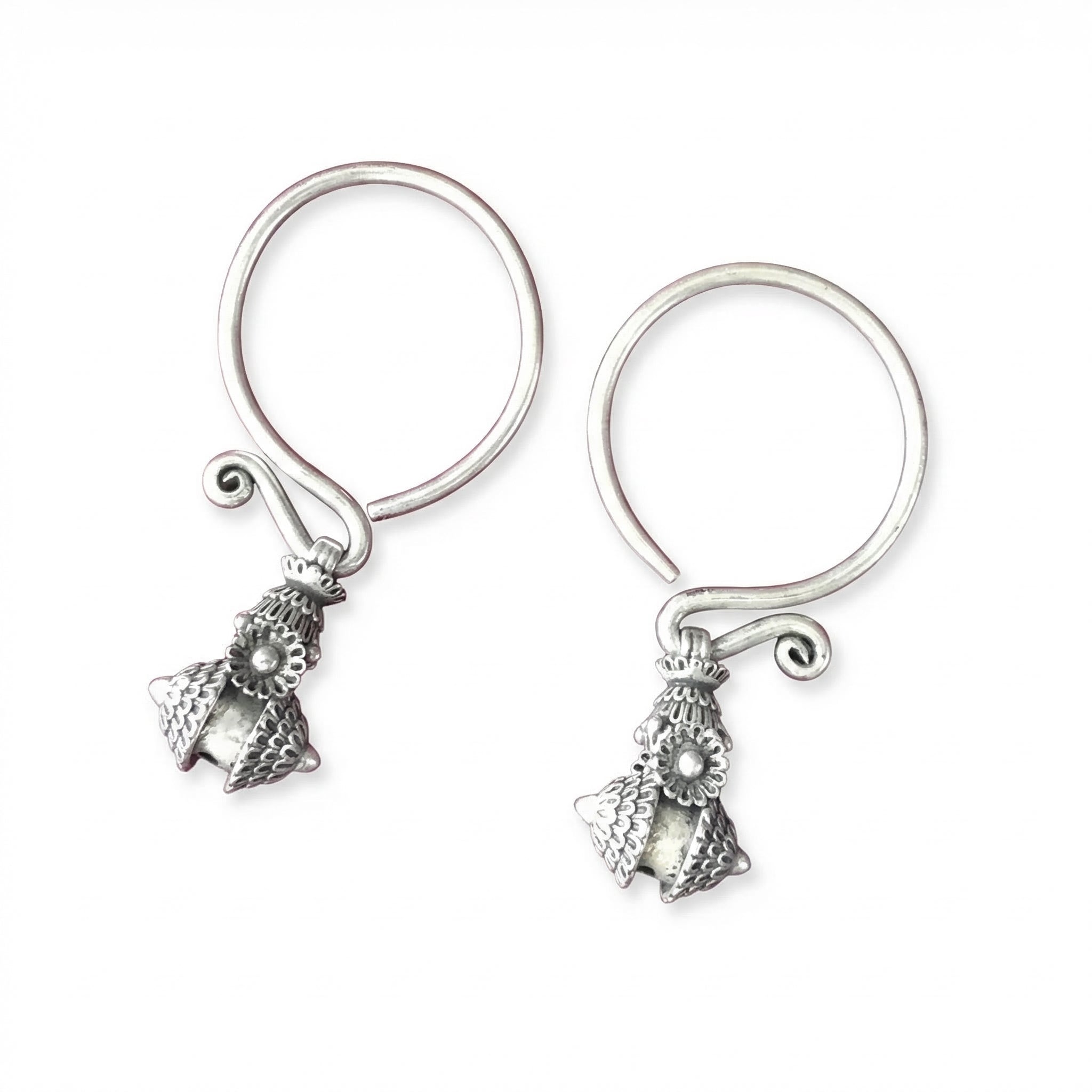 Miao Silver Earrings  | Ethnic Heritage