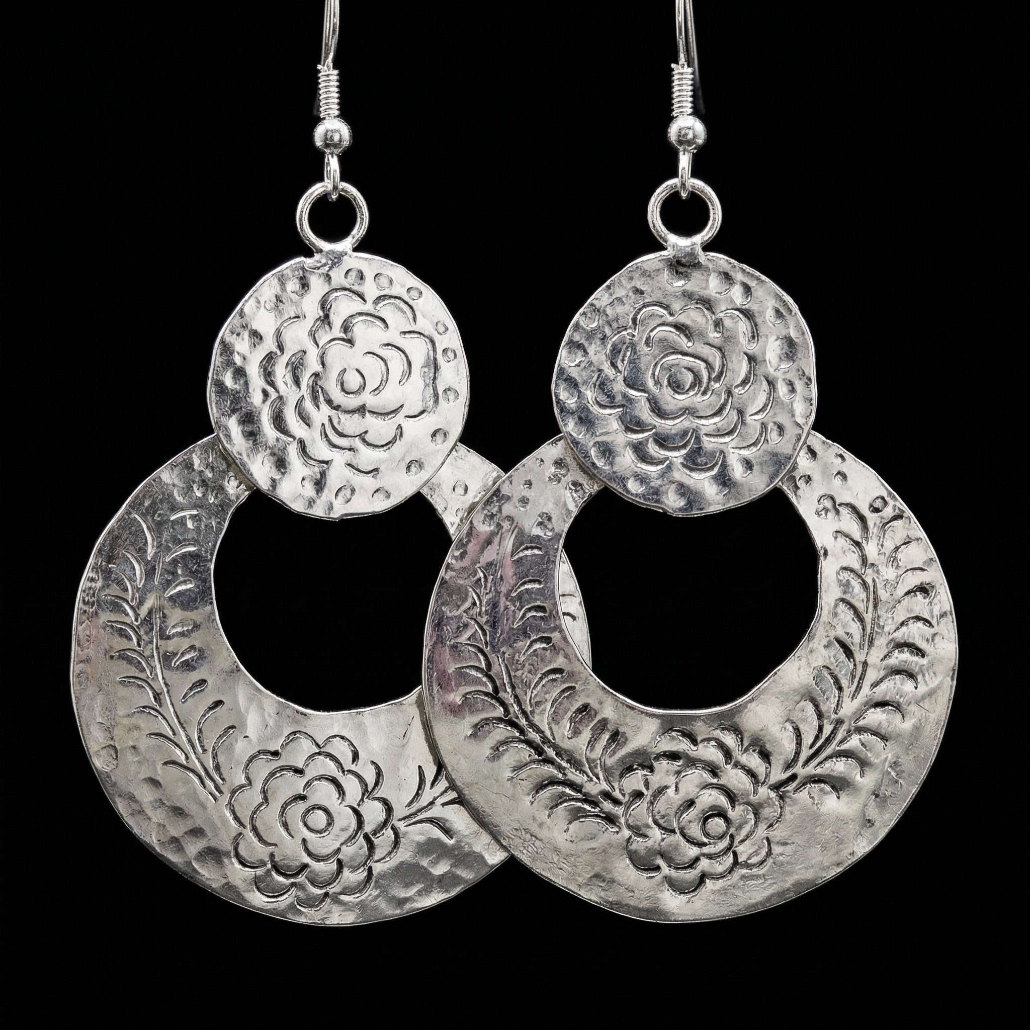 Miao Silver Earring Components - DIY Ethnic Jewelry Parts