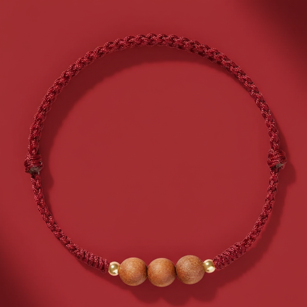 Year of Horse Peach Wood Protection String