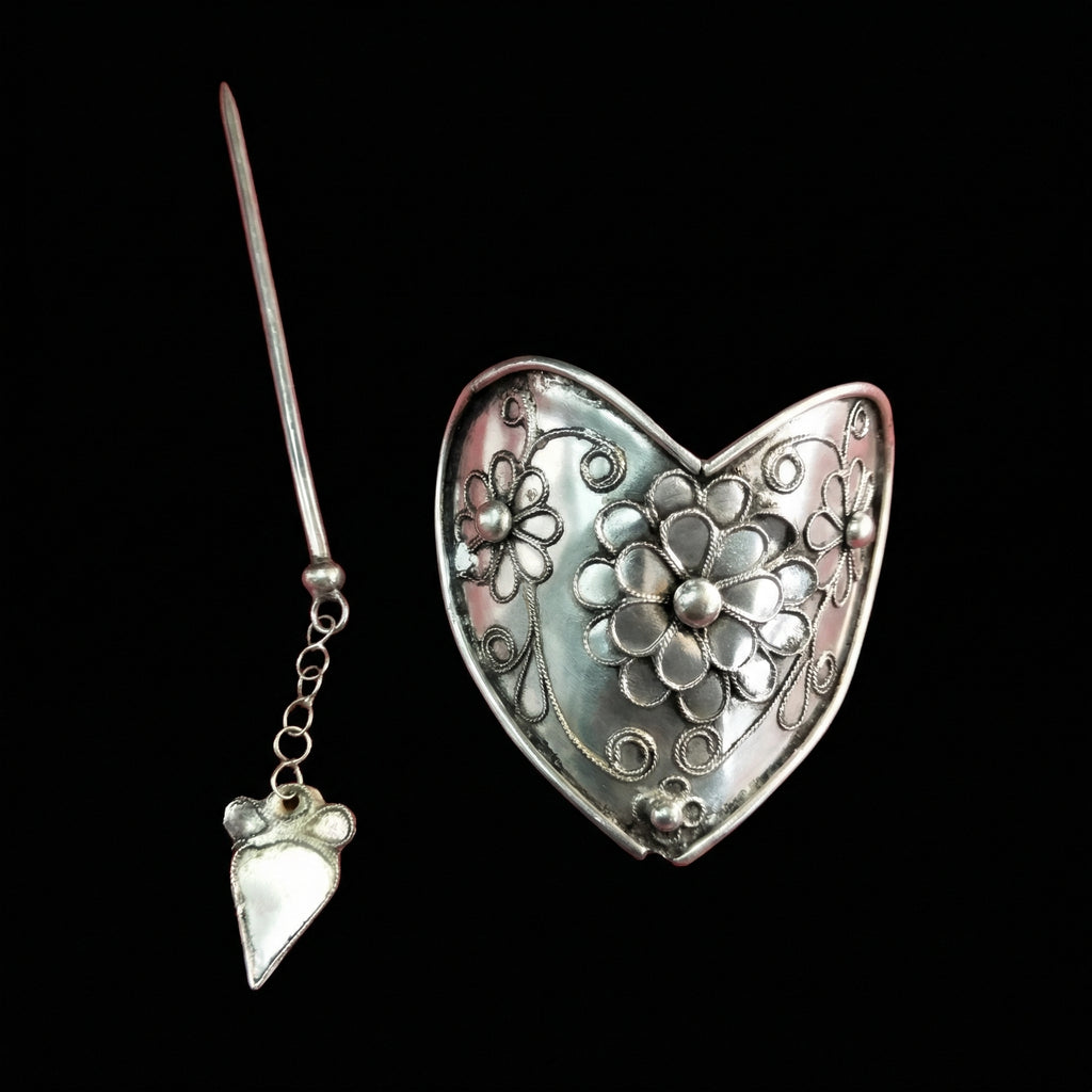 Miao Silver Hair Stick - Handcrafted Traditional Design