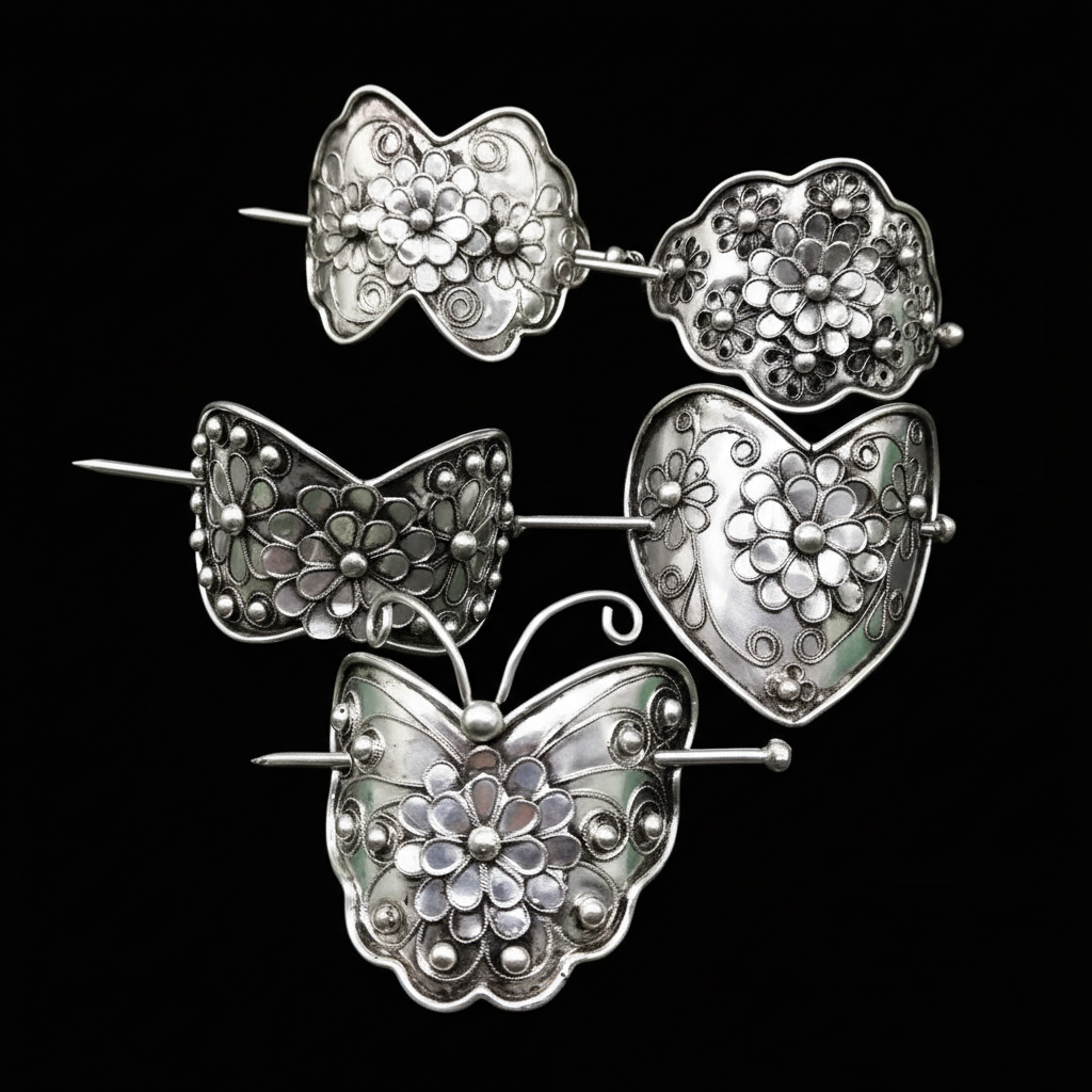 Miao Silver Hair Stick - Handcrafted Traditional Design