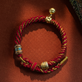 Tibetan Six Character Mantra Red String