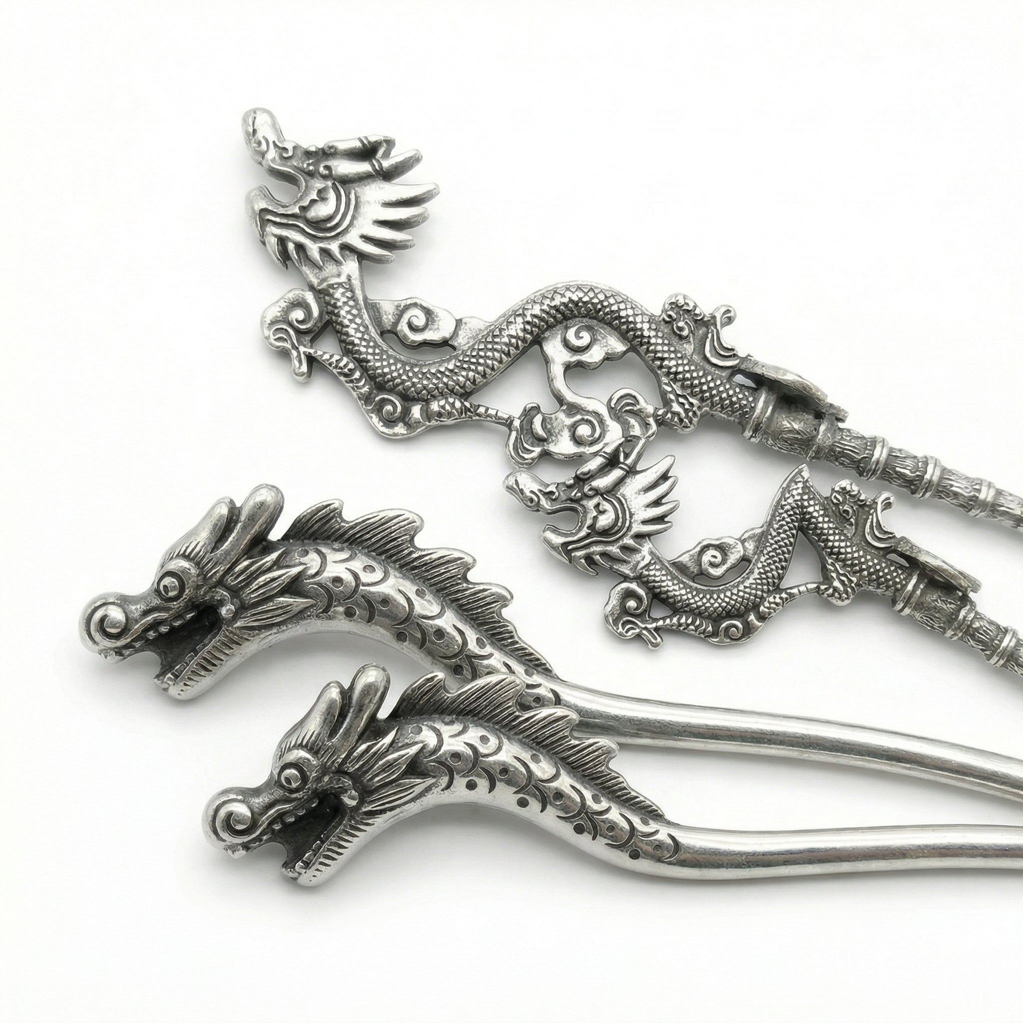 Dragon & Phoenix Pair | Heritage Hair Pin Collection