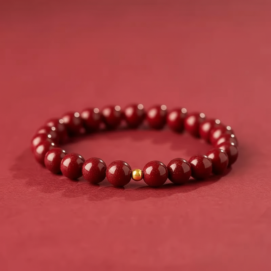 Heart Sutra Zodiac Cinnabar Bracelet