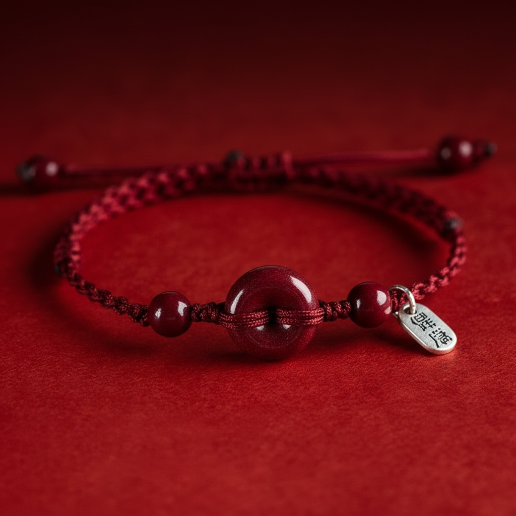 Cinnabar Peace Knot Red String