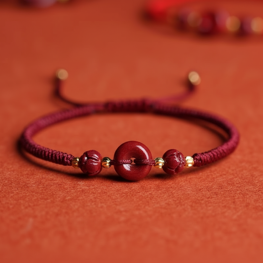 Cinnabar Peace Knot Girlfriend String