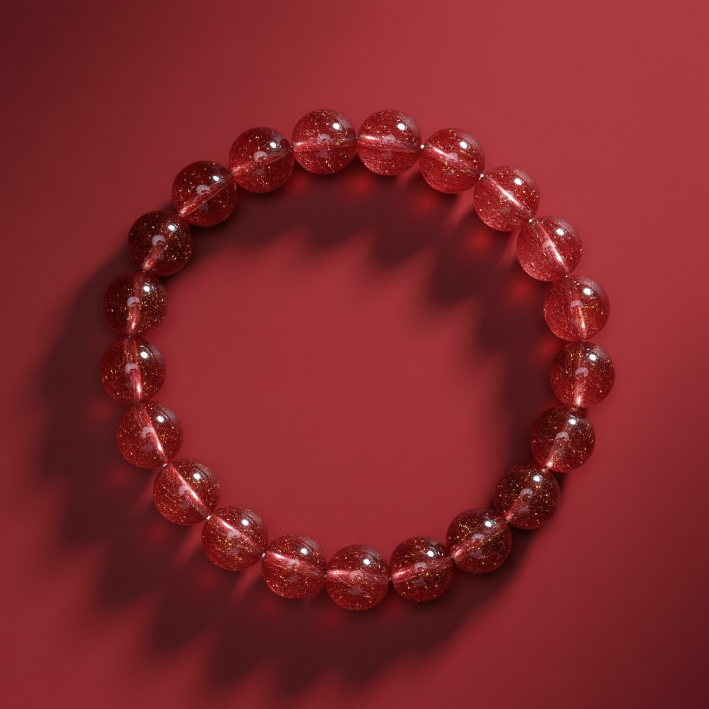 Cinnabar & Strawberry Quartz Prayer Beads