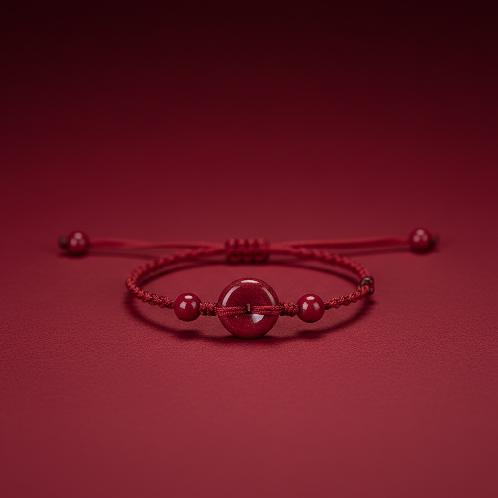 Cinnabar Peace Knot Hand-Woven String