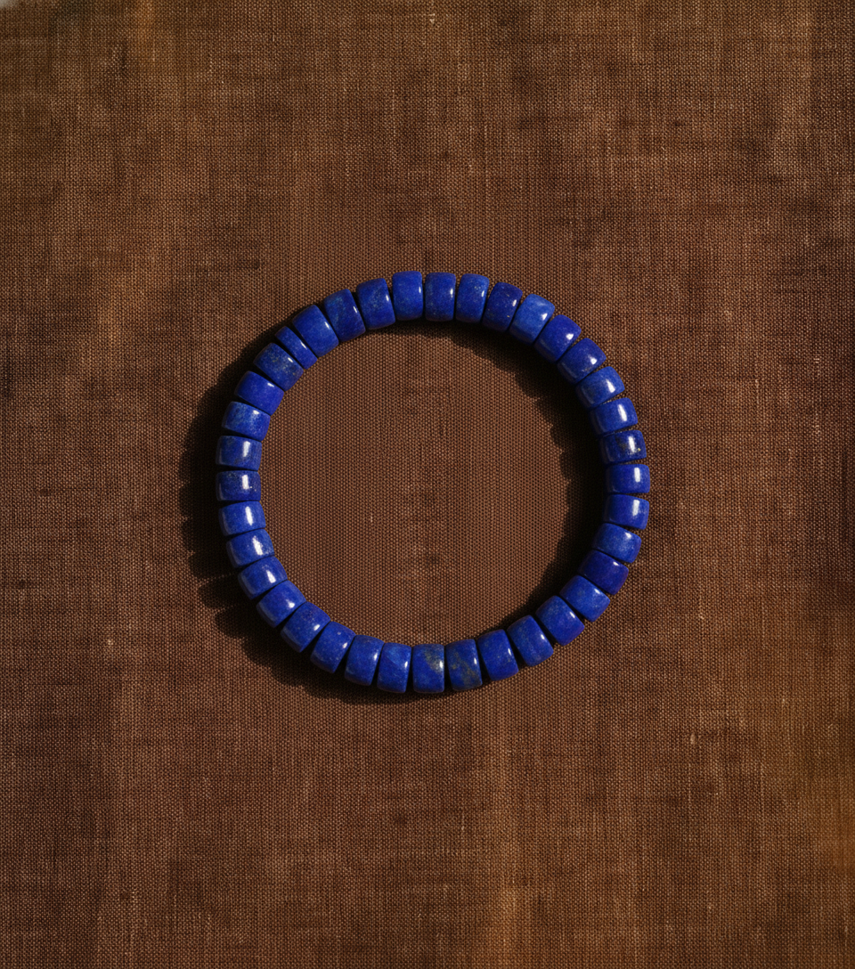 Lapis Lazuli Straight-Cut Bracelet - Passion & Vitality | Root Chakra