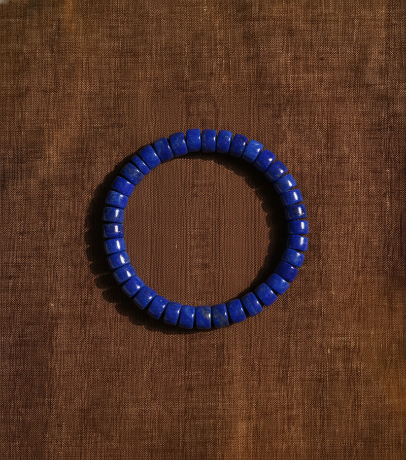 Lapis Lazuli Straight-Cut Bracelet - Passion & Vitality | Root Chakra