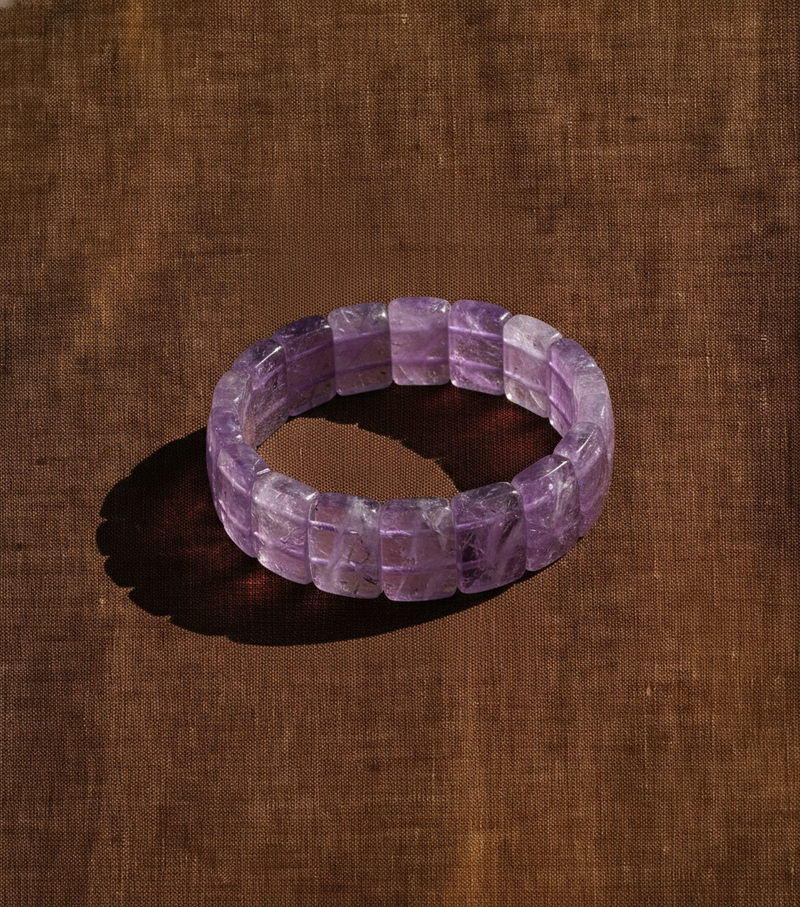 Lavender Amethyst Bangle – Calm the Mind, Open the Spirit | Natural Handcrafted Crystal Cuff