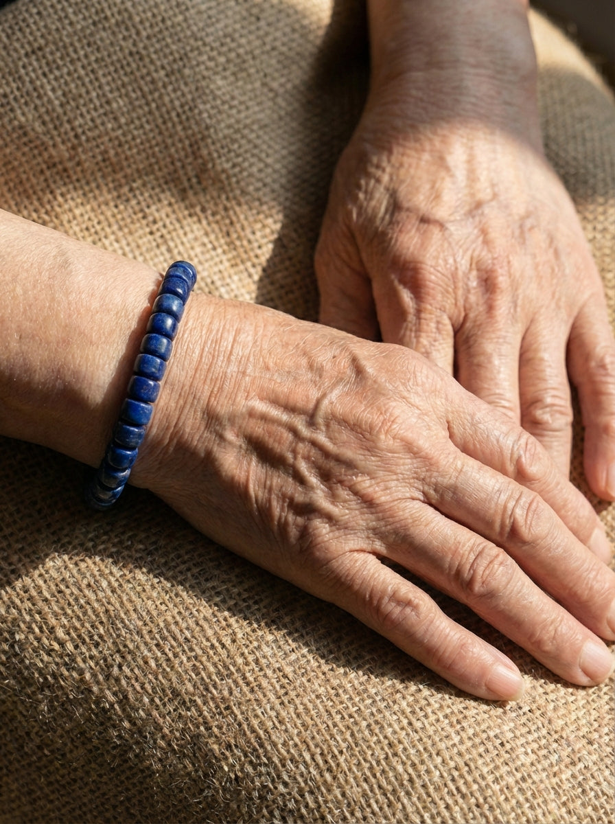 Lapis Lazuli Straight-Cut Bracelet - Passion & Vitality | Root Chakra