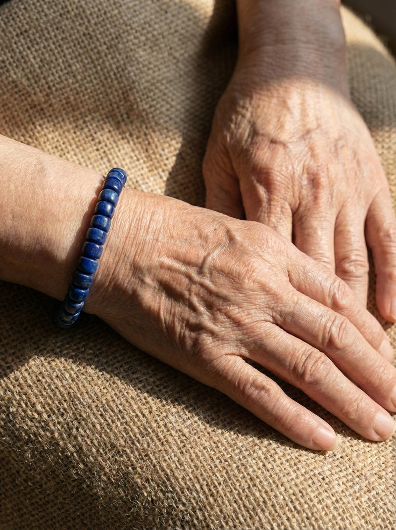 Lapis Lazuli Straight-Cut Bracelet - Passion & Vitality | Root Chakra