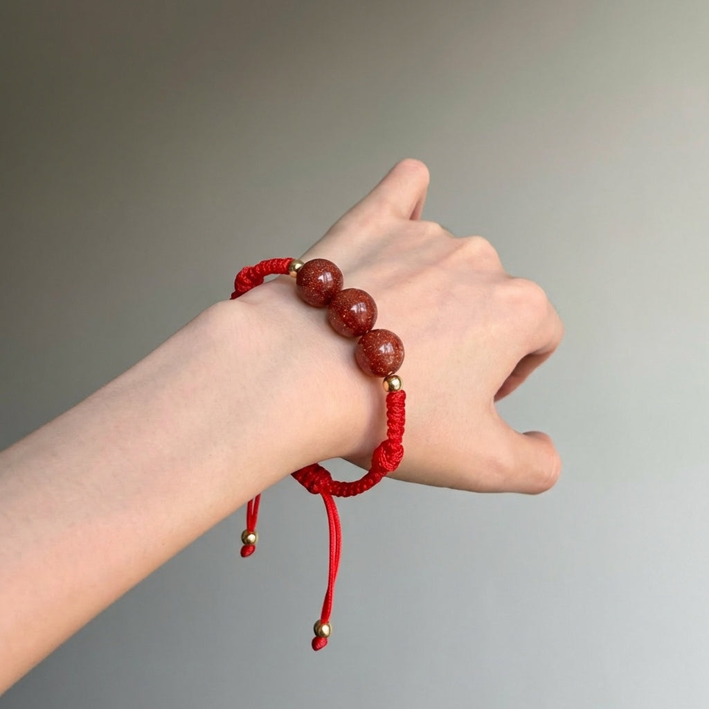 Infinite Wealth Cinnabar Hand-Woven String