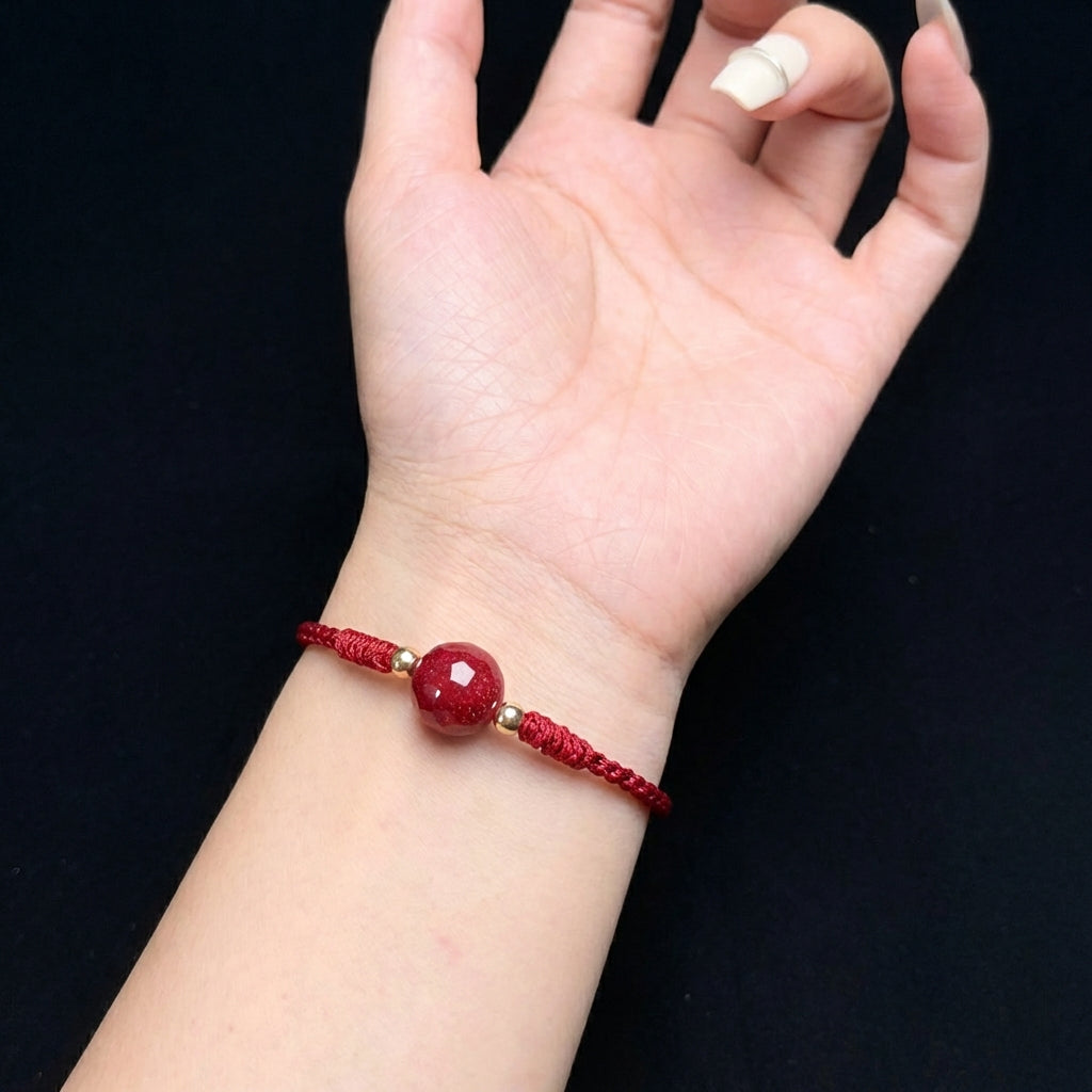 Infinite Wealth Cinnabar Hand-Woven String