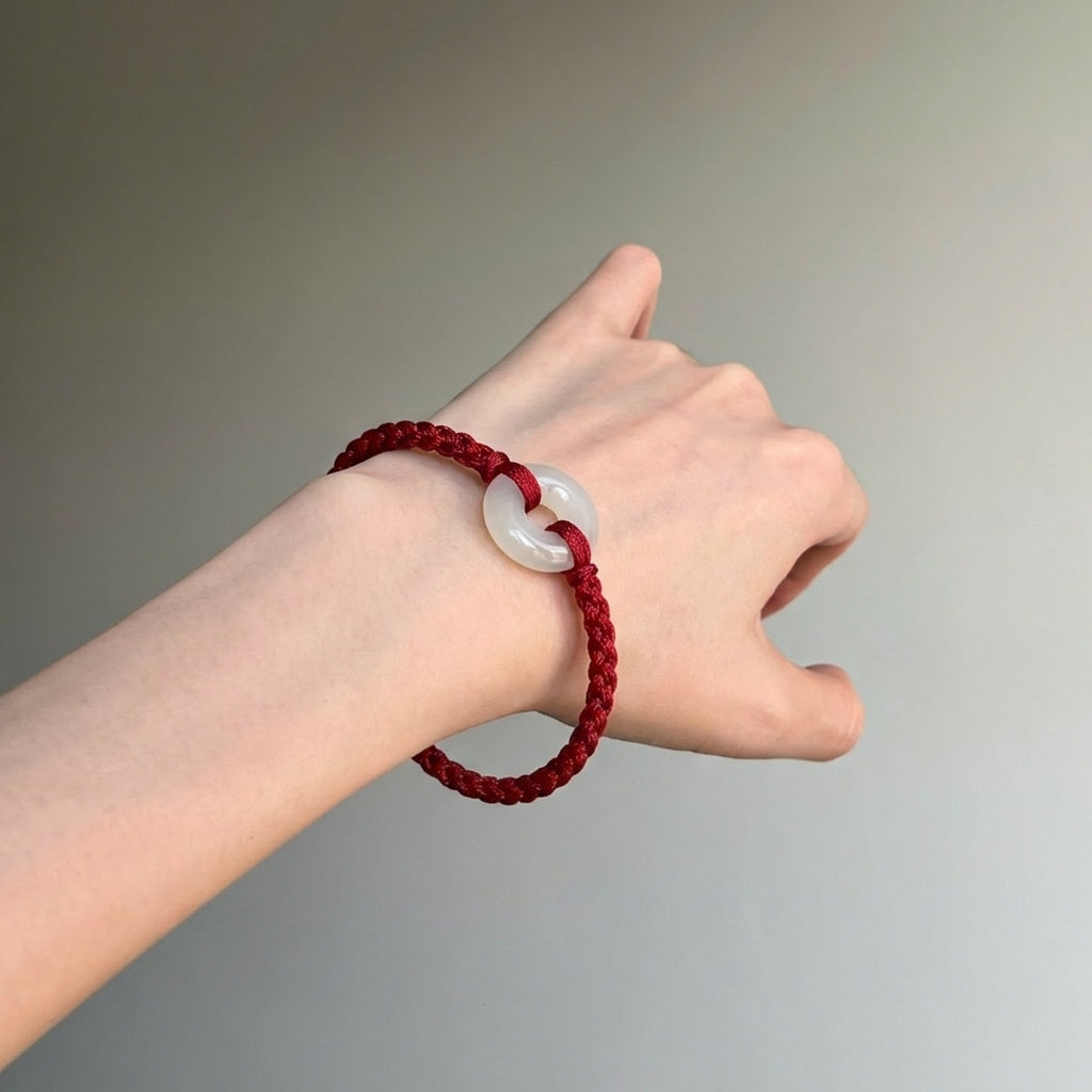 Hetian Jade Peace Knot Fortune String
