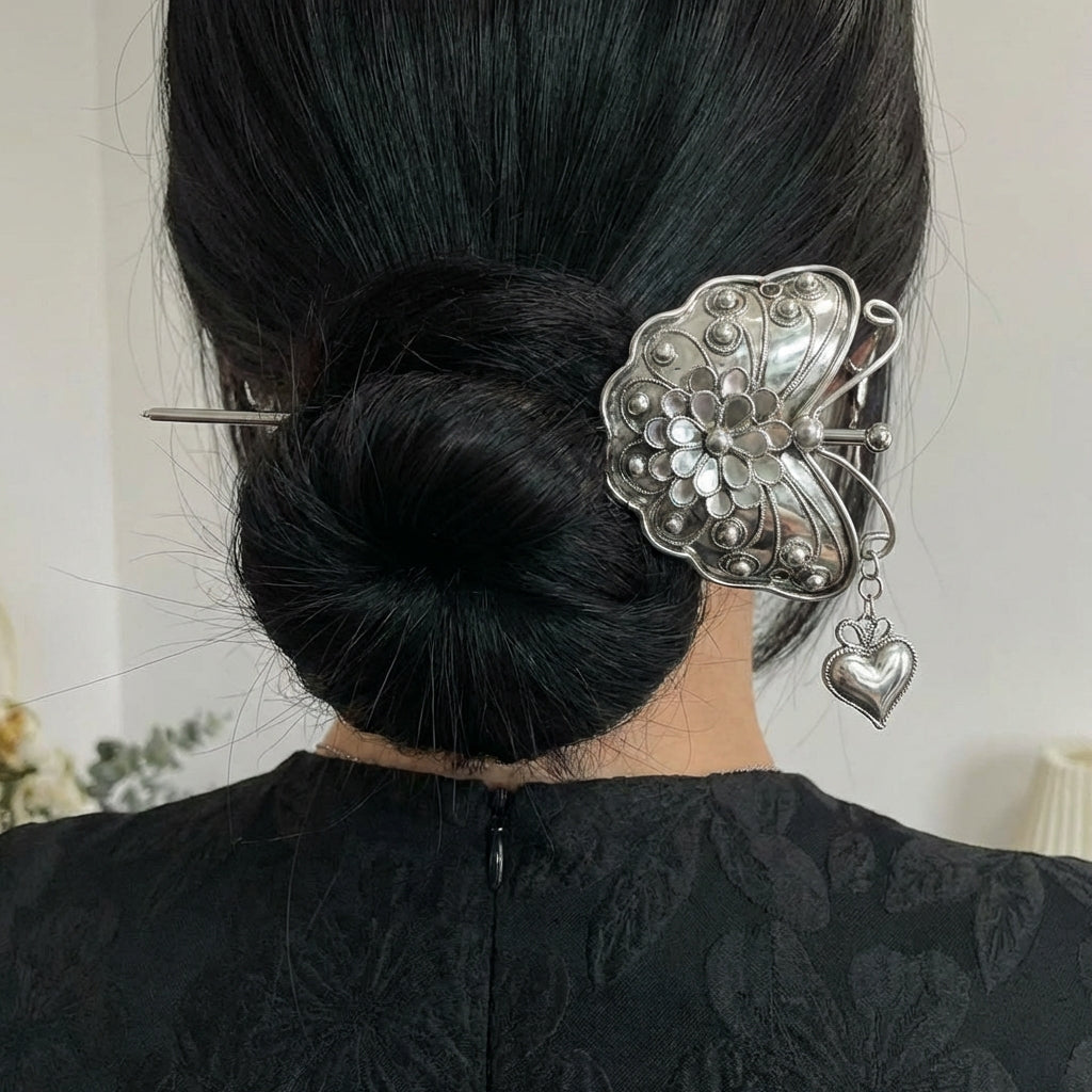 Miao Silver Hair Stick - Handcrafted Traditional Design