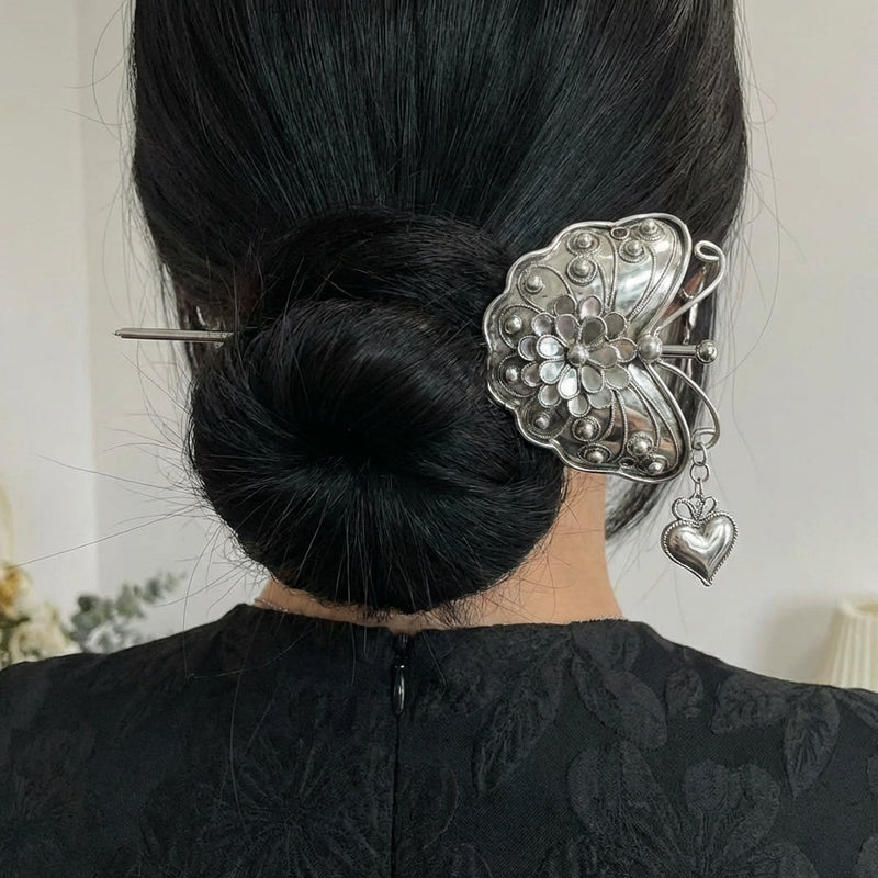 Miao Silver Hair Stick - Handcrafted Traditional Design
