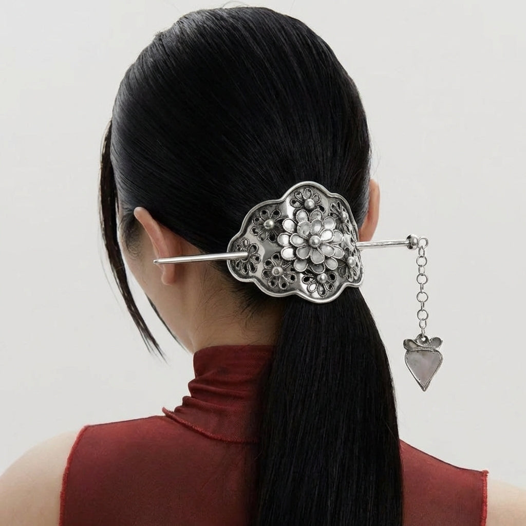 Miao Silver Hair Stick - Handcrafted Traditional Design