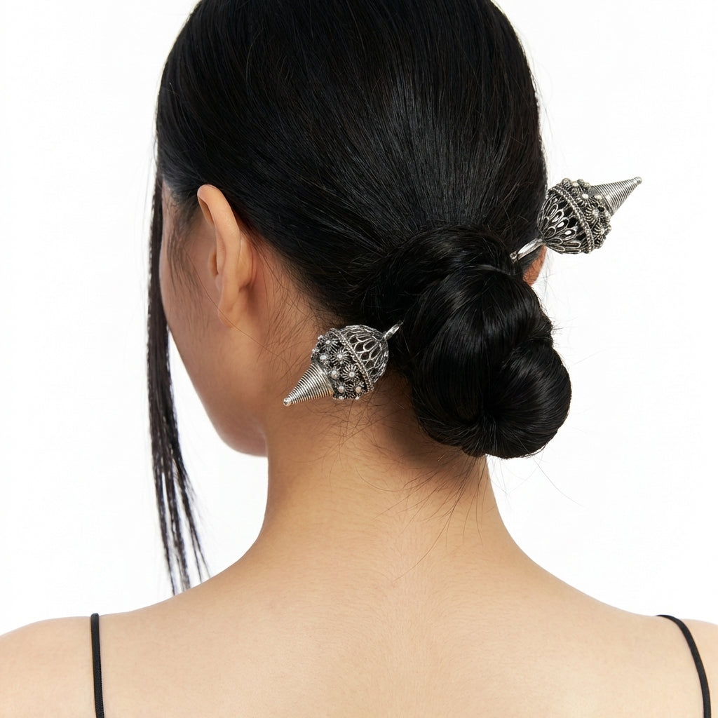 Miao Silver Hair Accessory Bundle | Ethnic Heritage