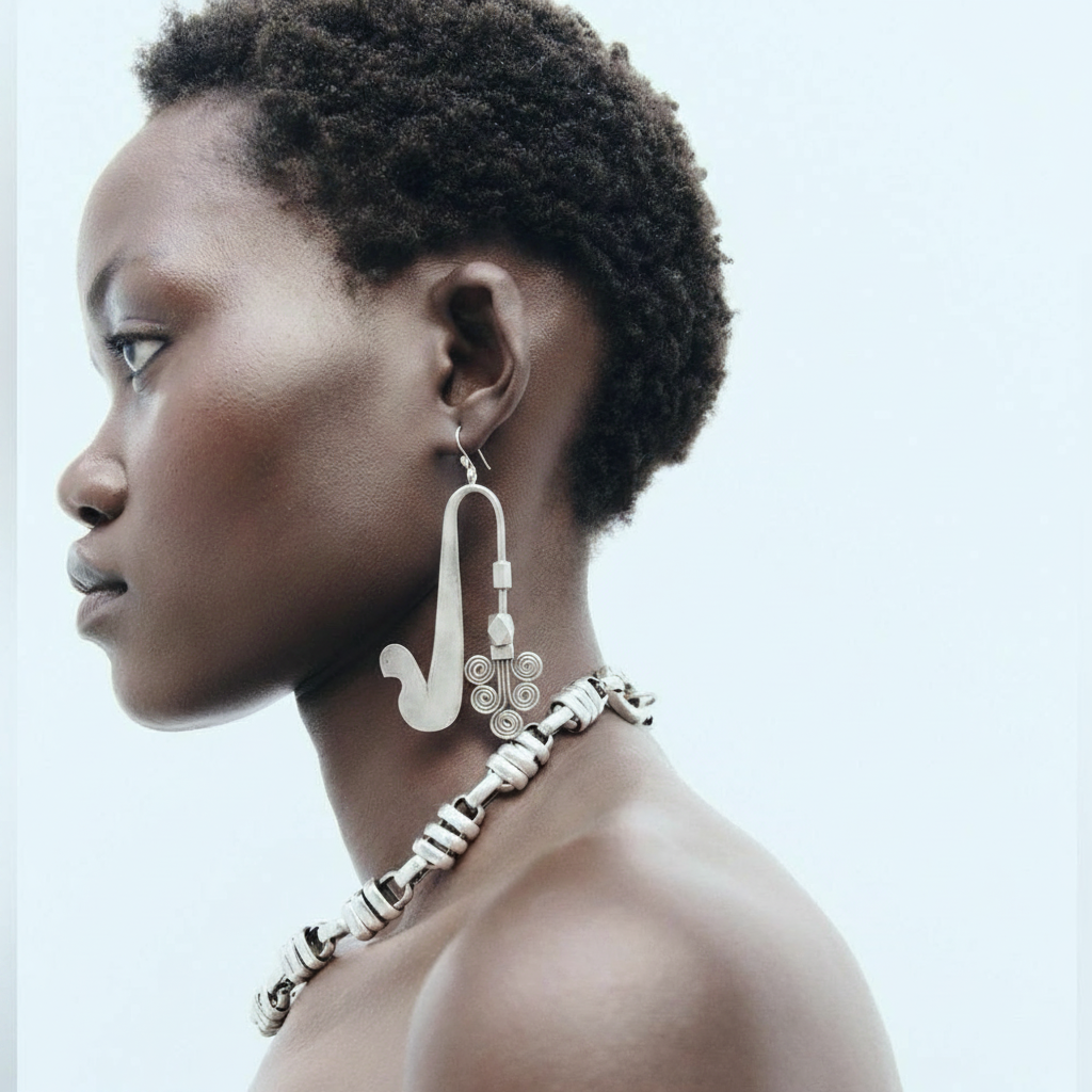 Miao Silver Earrings | Ethnic Heritage