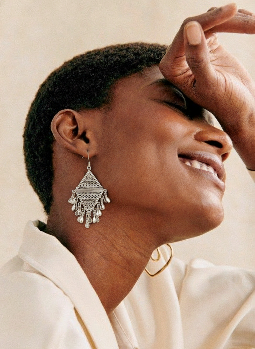 Miao Silver Earrings  | Ethnic Heritage