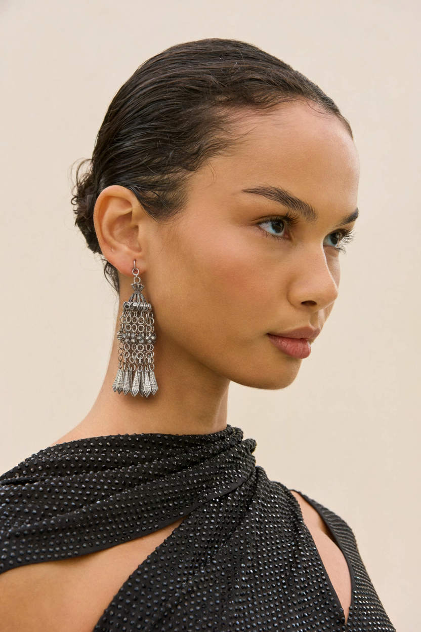 Miao Silver Earrings  | Ethnic Heritage