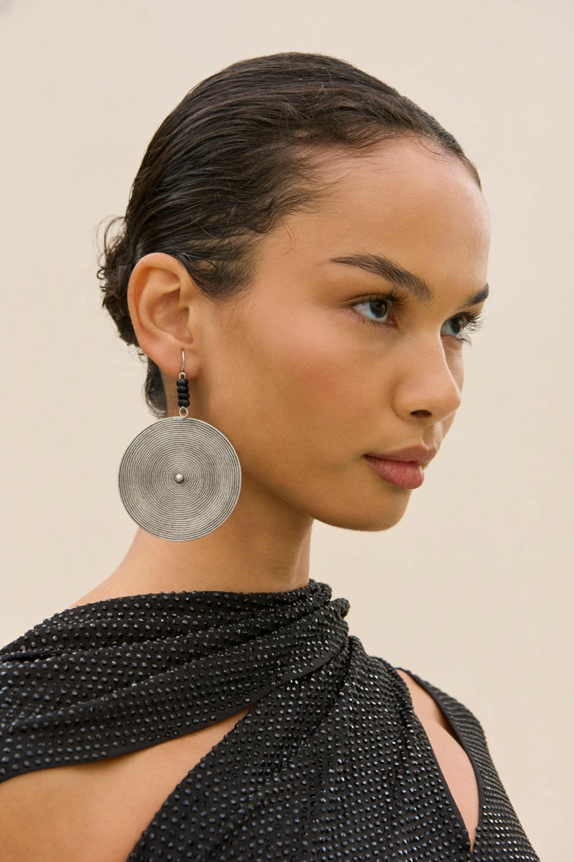 Miao Silver Earrings | Ethnic Heritage