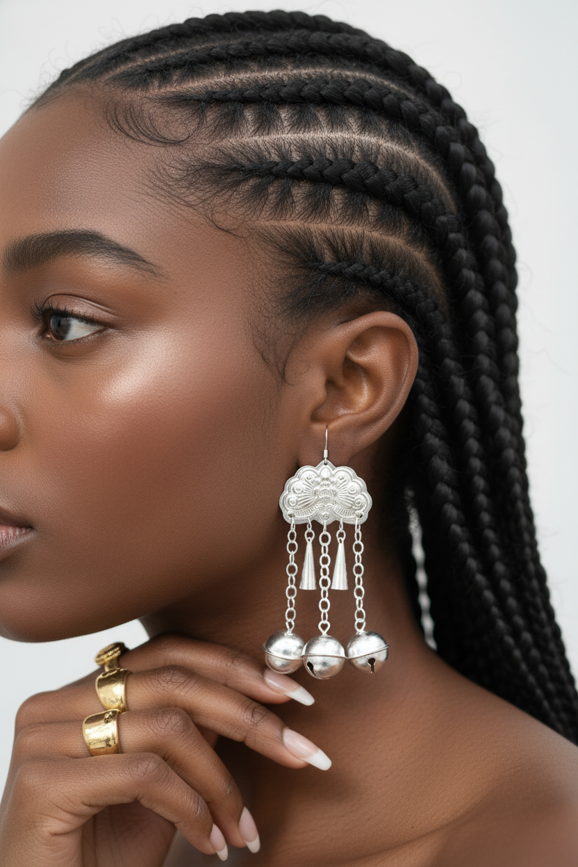Miao Silver Earrings | Ethnic Heritage