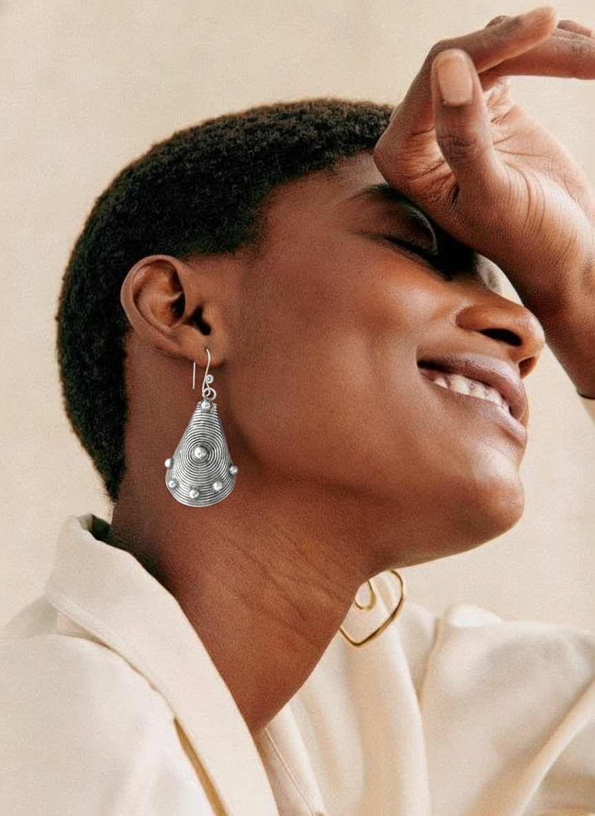Miao Silver Earrings  | Ethnic Heritage