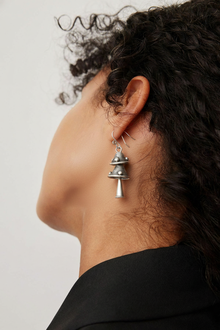 Miao Silver Earrings| Ethnic Heritage